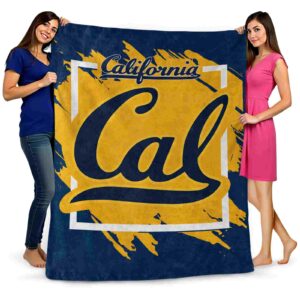 california golden bears splatter effect blue blanket fashion forward