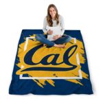 california golden bears splatter effect blue blanket high quality