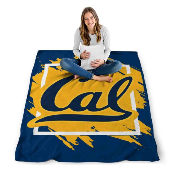 california golden bears splatter effect blue blanket high quality