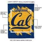 california golden bears splatter effect blue blanket new arrival