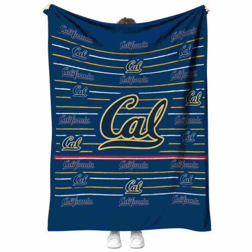 california golden bears striped pattern blue blanket best selling