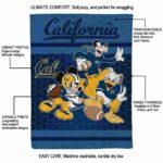 california golden bears three musketeers blue blanket new arrival