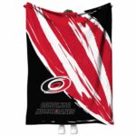 carolina hurricanes brushstrokes red white blanket best selling