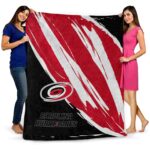 carolina hurricanes brushstrokes red white blanket best selling