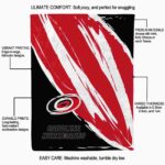 carolina hurricanes brushstrokes red white blanket best selling