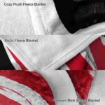 carolina hurricanes brushstrokes red white blanket best selling