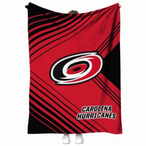 carolina hurricanes diagonal stripes red blanket best selling