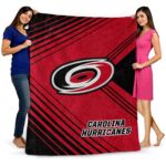 carolina hurricanes diagonal stripes red blanket best selling