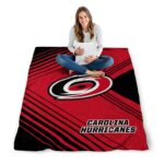 carolina hurricanes diagonal stripes red blanket best selling
