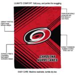 carolina hurricanes diagonal stripes red blanket best selling