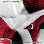 carolina hurricanes diagonal stripes red blanket best selling