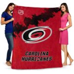 carolina hurricanes grunge texture red blanket best selling