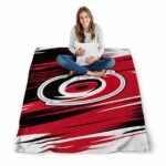 carolina hurricanes paint streaks red white blanket best selling