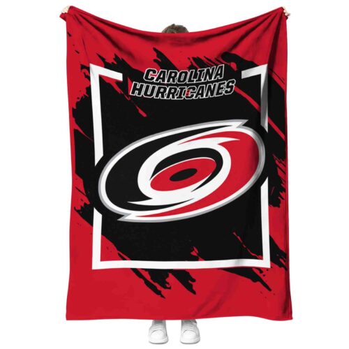 carolina hurricanes splatter effect red blanket best selling