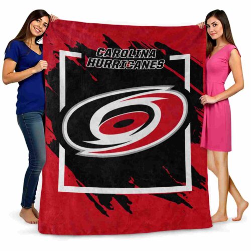 carolina hurricanes splatter effect red blanket fashion forward