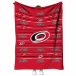 carolina hurricanes striped pattern red blanket best selling