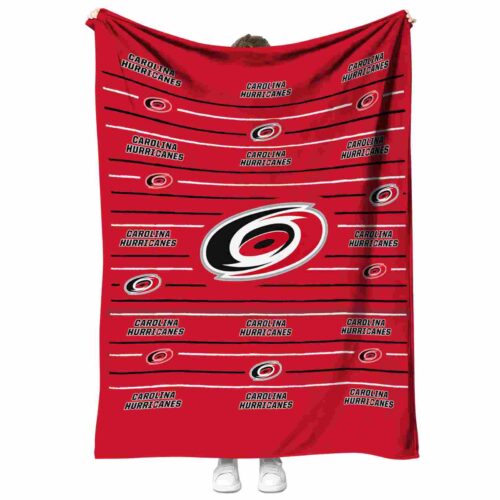 carolina hurricanes striped pattern red blanket best selling