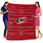 carolina hurricanes striped pattern red blanket best selling