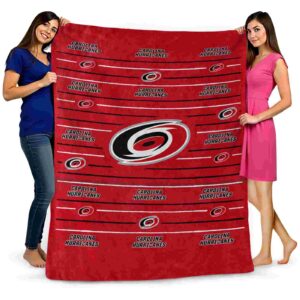 carolina hurricanes striped pattern red blanket fashion forward
