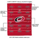 carolina hurricanes striped pattern red blanket best selling