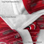 carolina hurricanes striped pattern red blanket best selling