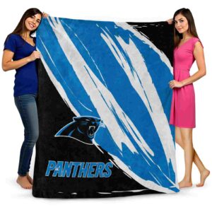 carolina panthers brushstrokes blue white blanket fashion forward