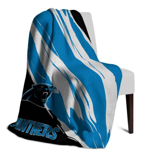 carolina panthers brushstrokes blue white blanket top rated