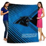 carolina panthers diagonal stripes blue blanket fashion forward