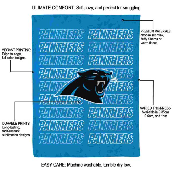 carolina panthers fan pride blue blanket new arrival