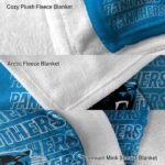 carolina panthers fan pride blue blanket premium grade
