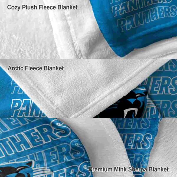 carolina panthers fan pride blue blanket premium grade