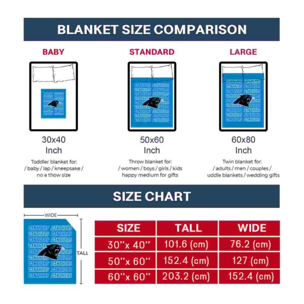 carolina panthers fan pride blue blanket trendy