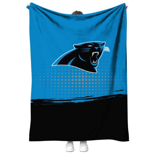 carolina panthers gradient dots blue blanket best selling
