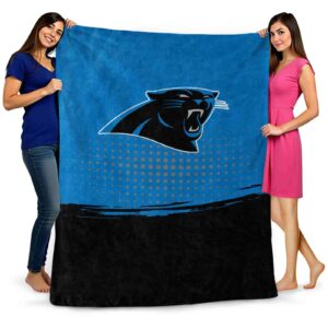 carolina panthers gradient dots blue blanket fashion forward