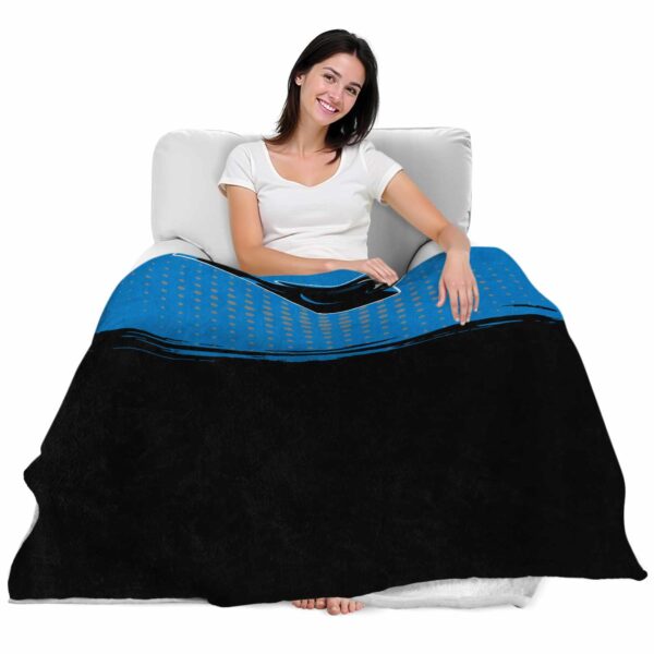 carolina panthers gradient dots blue blanket latest model