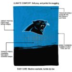 carolina panthers gradient dots blue blanket new arrival