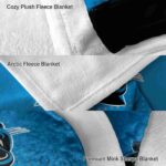 carolina panthers gradient dots blue blanket premium grade