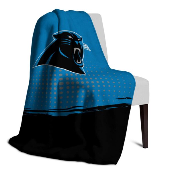 carolina panthers gradient dots blue blanket top rated