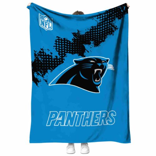 carolina panthers grunge texture blue blanket best selling