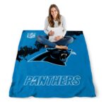 carolina panthers grunge texture blue blanket high quality