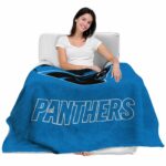 carolina panthers grunge texture blue blanket latest model