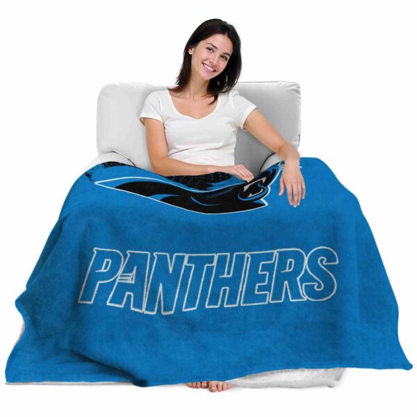 carolina panthers grunge texture blue blanket latest model