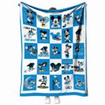 carolina panthers mickey minnie blue white blanket best selling