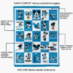 carolina panthers mickey minnie blue white blanket new arrival