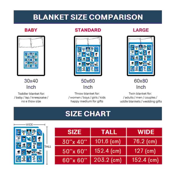 carolina panthers mickey minnie blue white blanket trendy