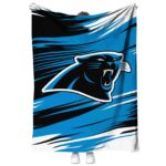 carolina panthers paint streaks blue white blanket best selling
