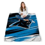 carolina panthers paint streaks blue white blanket best selling