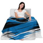 carolina panthers paint streaks blue white blanket best selling