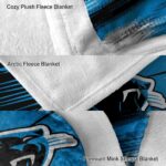 carolina panthers paint streaks blue white blanket best selling
