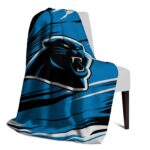 carolina panthers paint streaks blue white blanket best selling